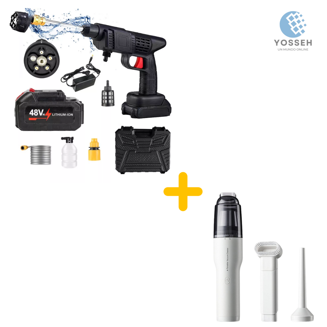 HydroBlast™ Pistola Lavado Auto+Aspiradora Portátil